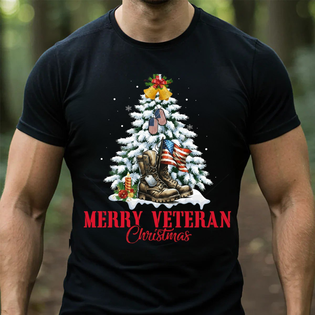 Military Christmas- Merry Veteran T-Shirt, SweatShirt, Hoodie, Gift for Veterans Christmas Holiday