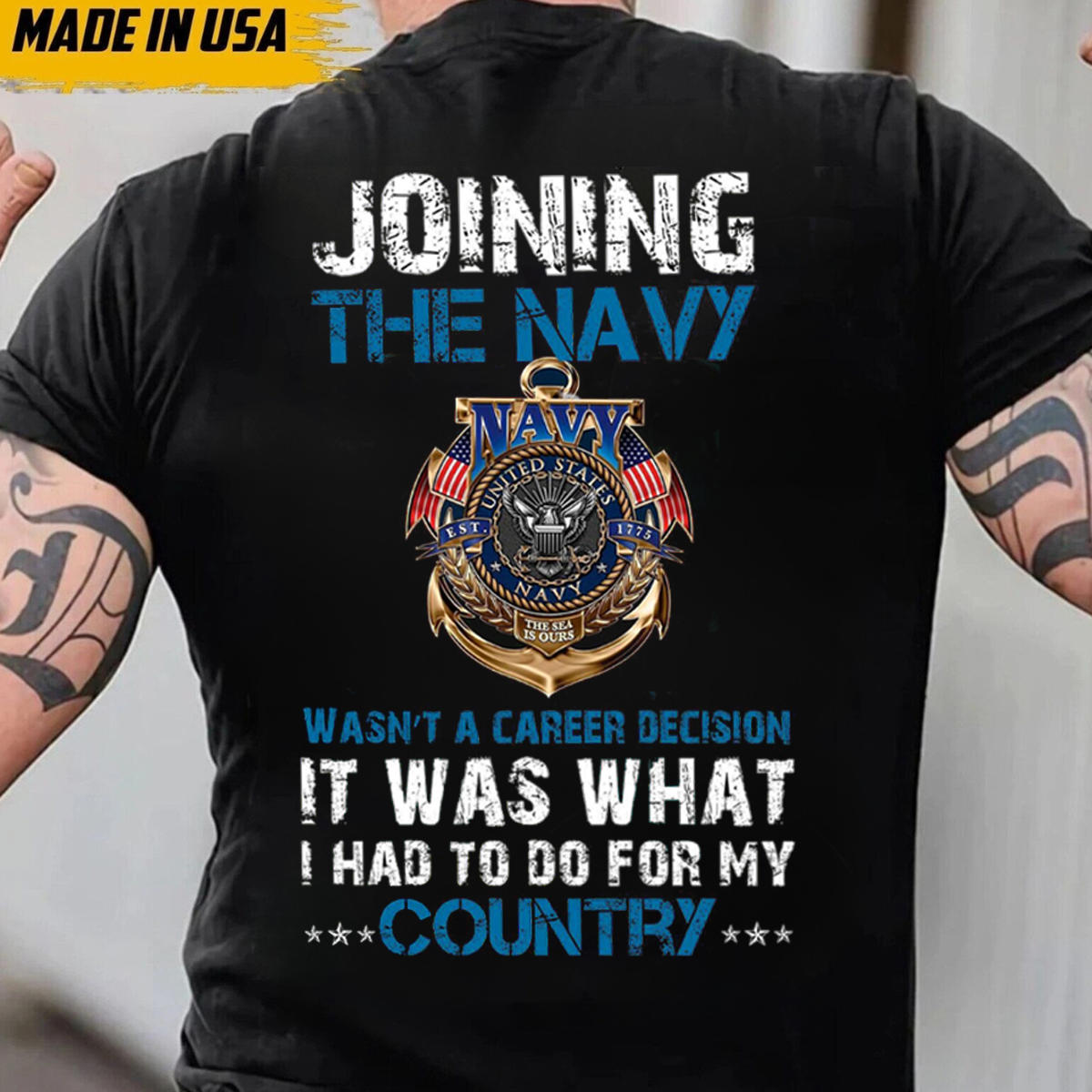 Joining the Navy T-Shirt ,Patriotic US Navy Design, Ideal for Veterans and Military Enthusiasts