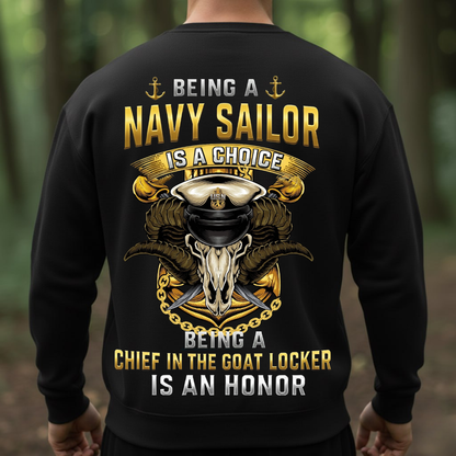 Chief in the Goat Locker is an Honor, Navy Sailor Veteran Design, Gift for Veterans Day