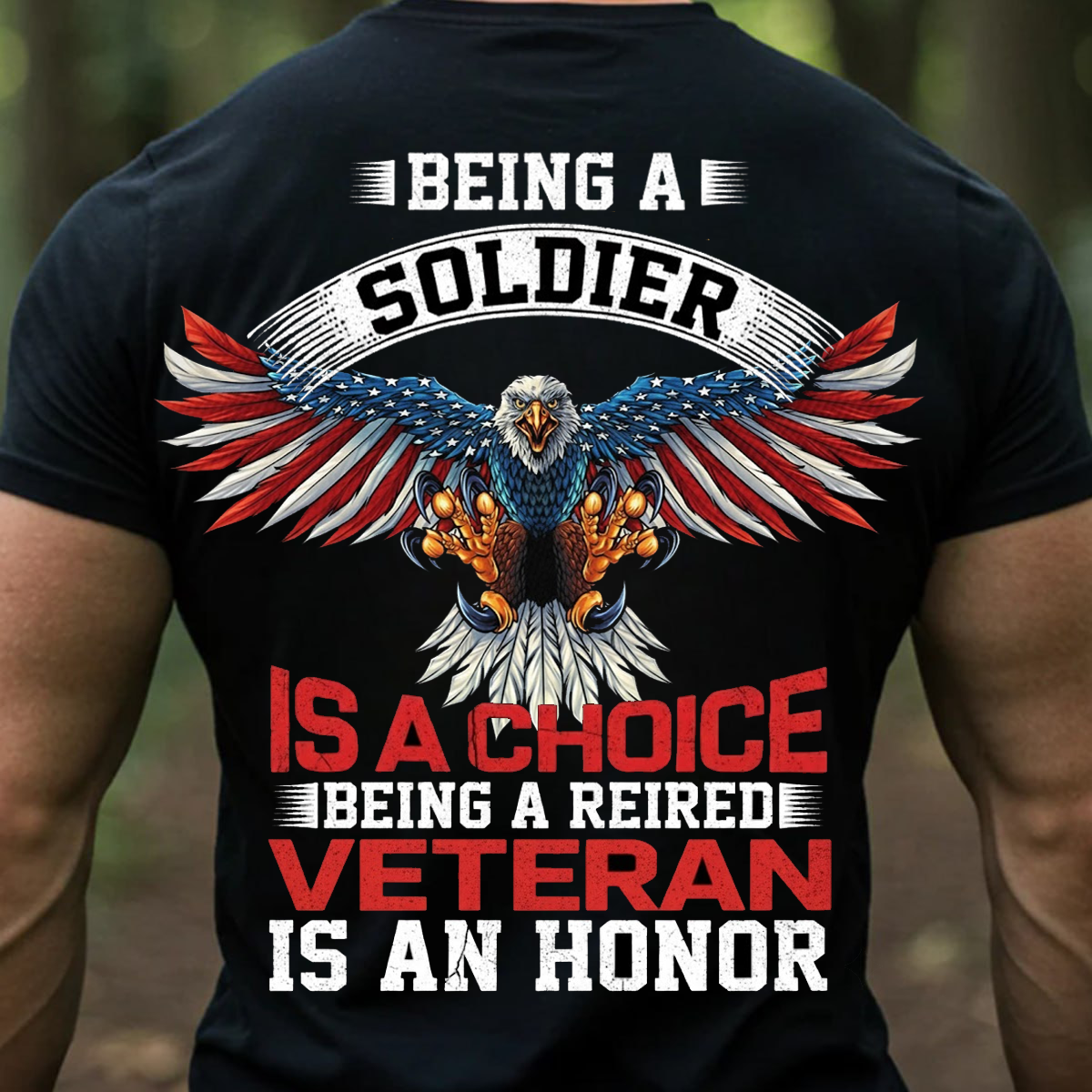 Veteran Honor – Patriotic Eagle Graphic Tee for Proud U.S. Soldiers T-Shirt, Sweatshirt, Hoodie, Gift for Veterans Day