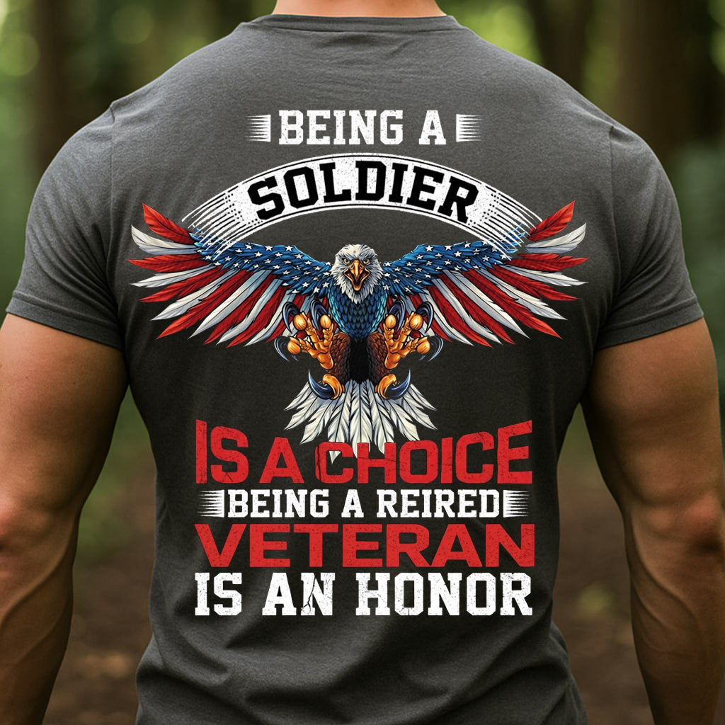 Veteran Honor – Patriotic Eagle Graphic Tee for Proud U.S. Soldiers T-Shirt, Sweatshirt, Hoodie, Gift for Veterans Day