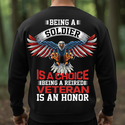 Veteran Honor – Patriotic Eagle Graphic Tee for Proud U.S. Soldiers T-Shirt, Sweatshirt, Hoodie, Gift for Veterans Day
