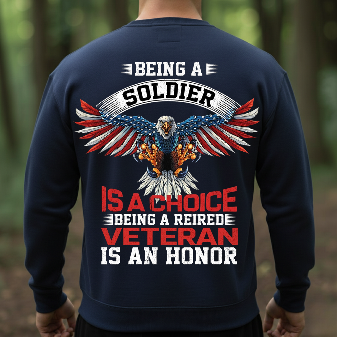 Veteran Honor – Patriotic Eagle Graphic Tee for Proud U.S. Soldiers T-Shirt, Sweatshirt, Hoodie, Gift for Veterans Day