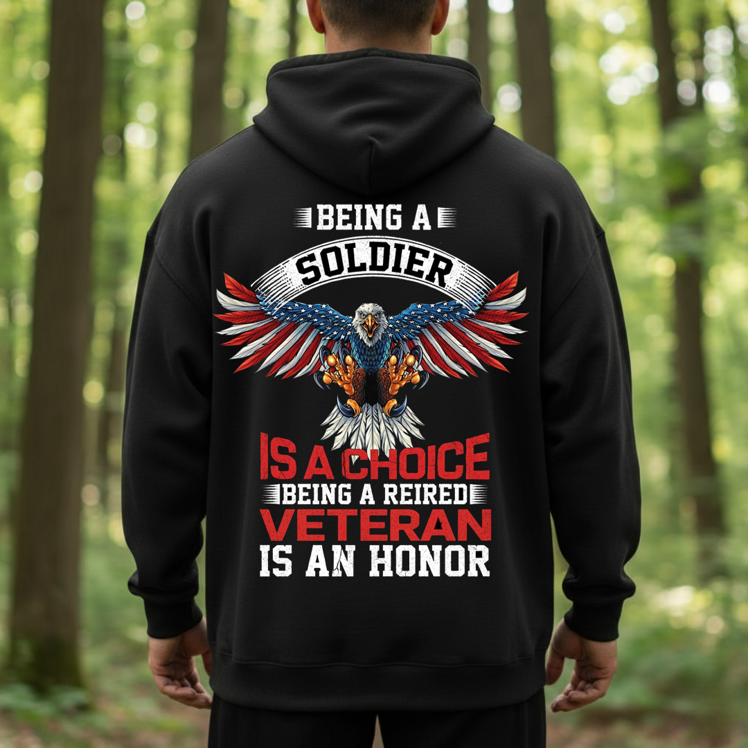 Veteran Honor – Patriotic Eagle Graphic Tee for Proud U.S. Soldiers T-Shirt, Sweatshirt, Hoodie, Gift for Veterans Day