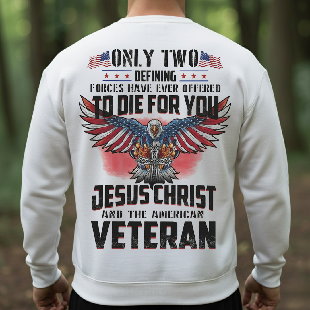Veteran Christian Shirt – Only Two Forces Jesus Christ American Veteran, Gift for Veterans Day