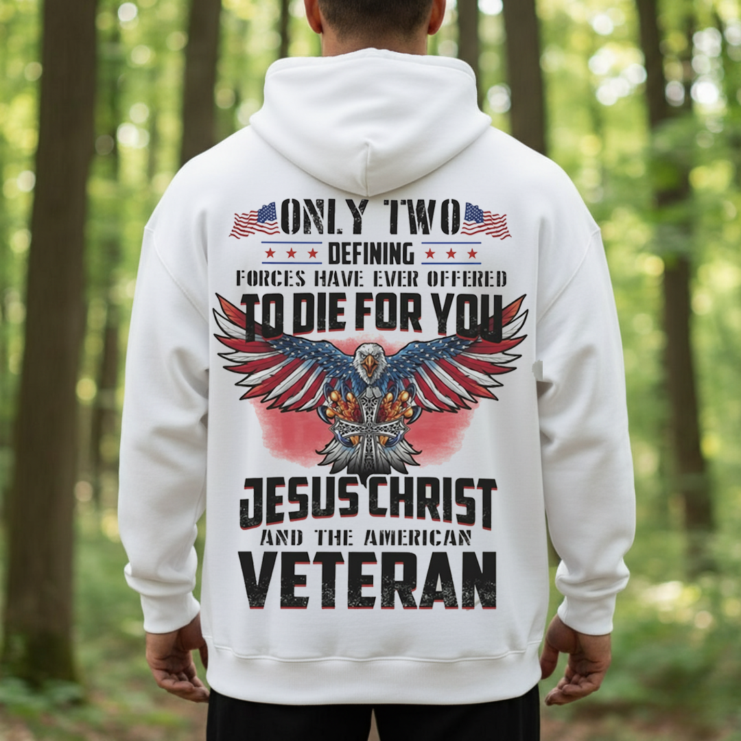 Veteran Christian Shirt – Only Two Forces Jesus Christ American Veteran, Gift for Veterans Day