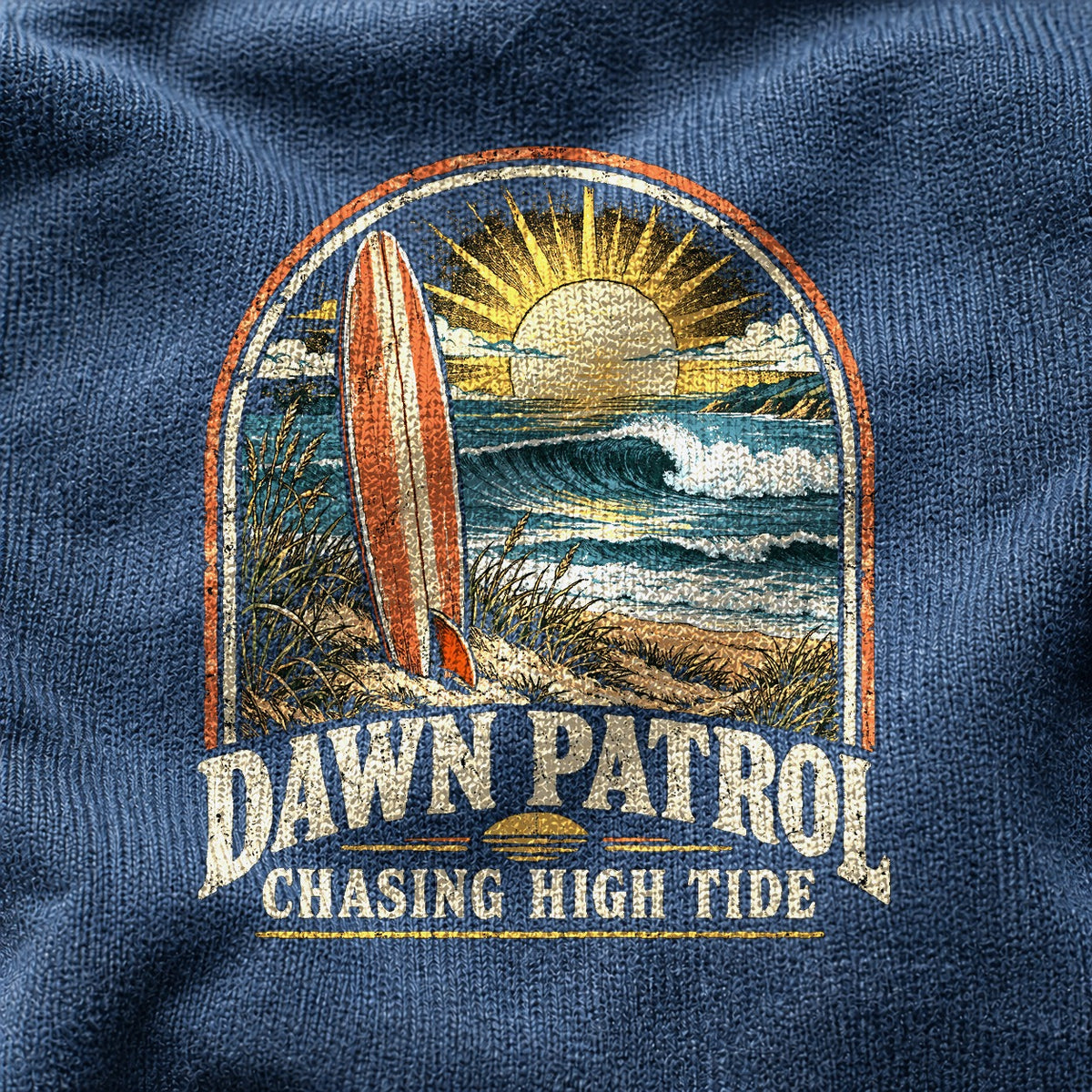 Comfort Colors Dawn Patrol Surf T-Shirt, Coastal Wave Graphic Tee