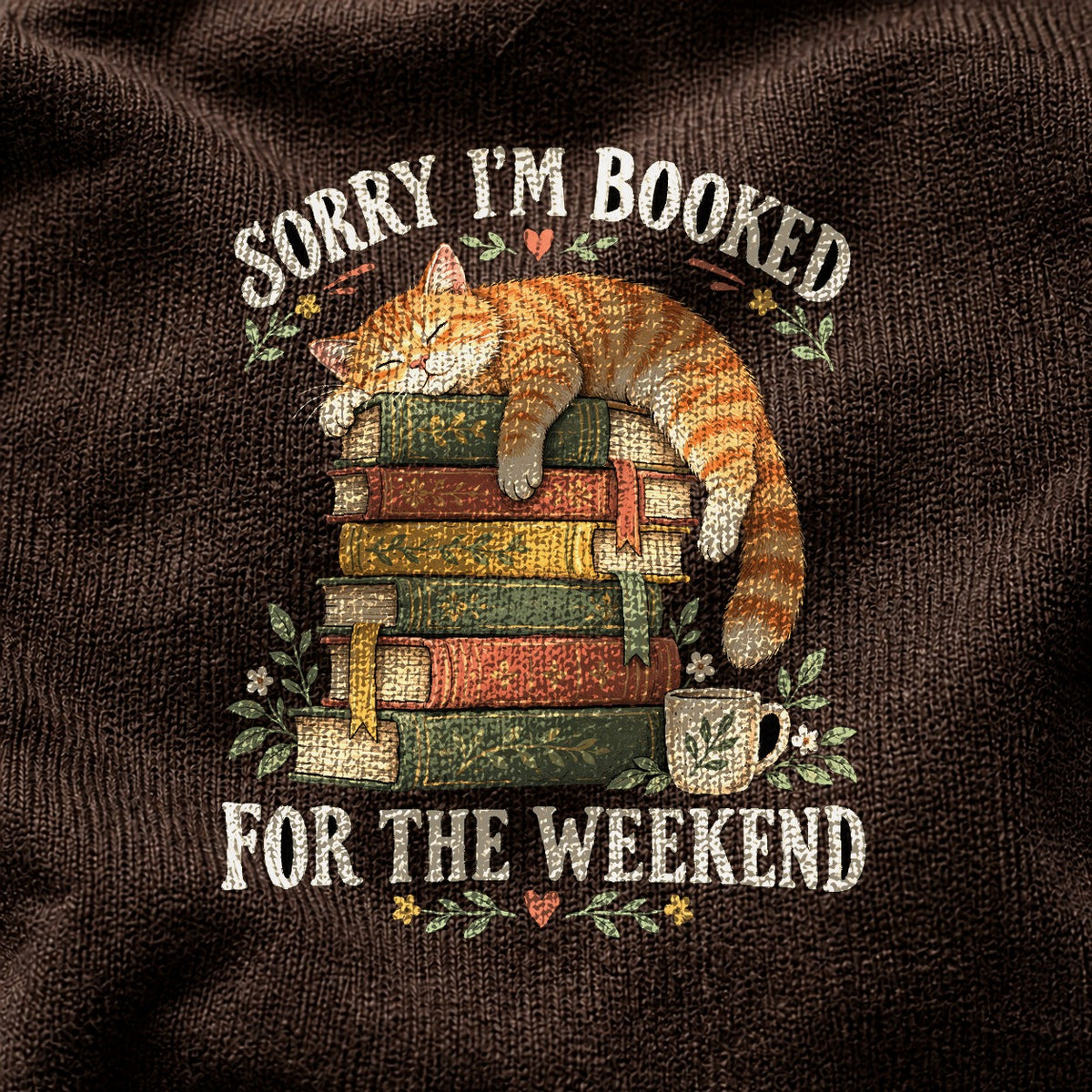 Fully Booked Sleeping Cat Comfort Colors T-Shirt