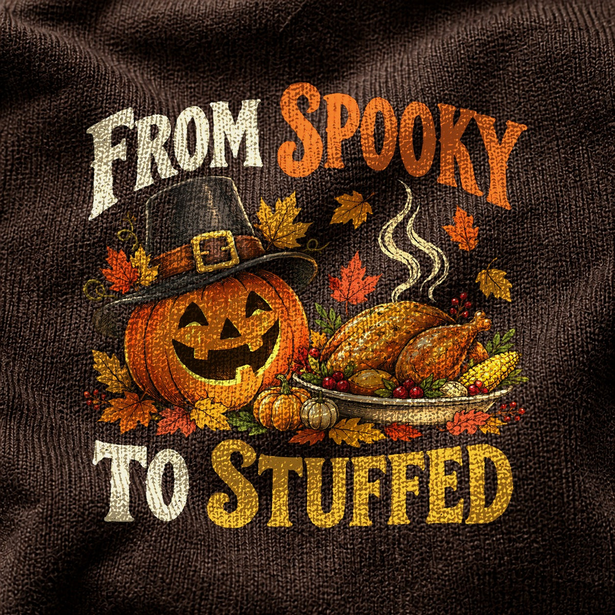 Spooky to Stuffed Comfort Colors T-Shirt, Fall Holiday Graphic Tee