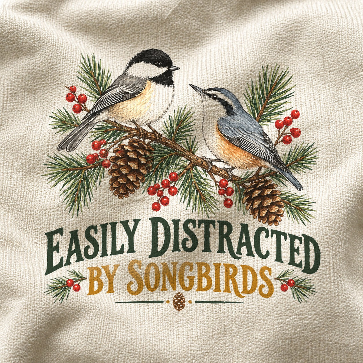 Easily Distracted Songbirds Comfort Colors T-Shirt, Bird Watcher Top