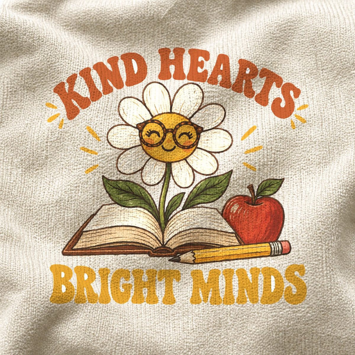 Kind Hearts Bright Minds Comfort Colors T-Shirt, Teacher Graphic Tee