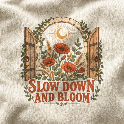 Slow Down and Bloom Botanical Comfort Colors T-Shirt