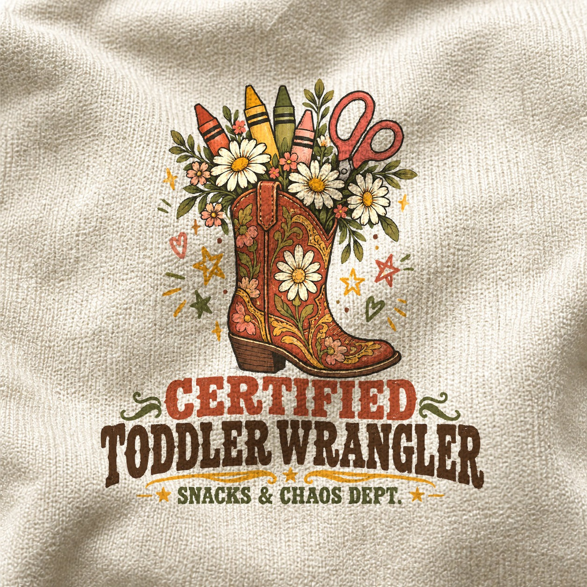 Toddler Wrangler Comfort Colors T-Shirt, Western Teacher Tee