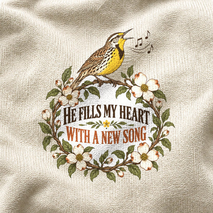 Comfort Colors New Song Meadowlark Christian Faith Graphic T-Shirt