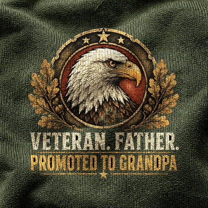 Veteran Promoted to Grandpa Comfort Colors T-Shirt