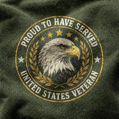 Proud To Have Served Comfort Colors T-Shirt, Military Veteran Moss
