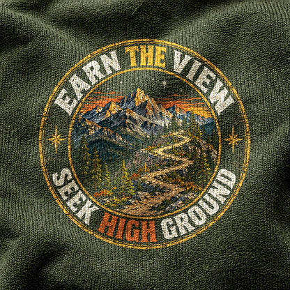 Comfort Colors Earn The View Hiking T-Shirt, Moss