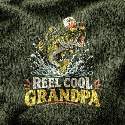 Reel Cool Grandpa Comfort Colors T-Shirt, Bass Fishing Tee