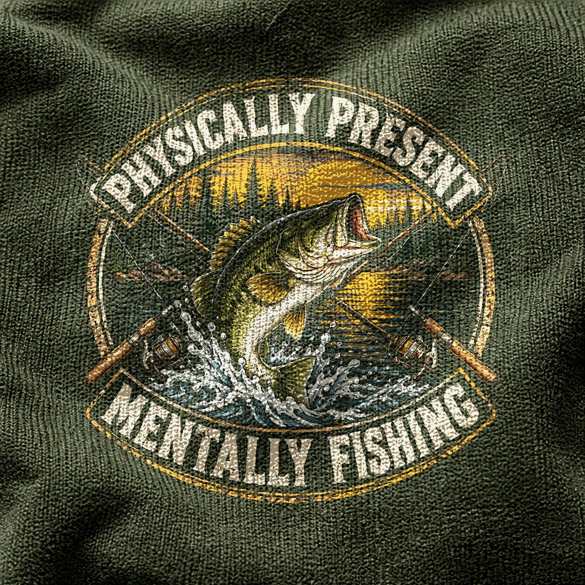 Mentally Fishing Comfort Colors T-Shirt, Graphic Outdoors Tee