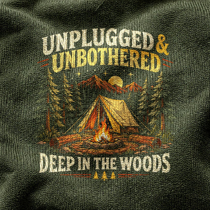 Comfort Colors Unplugged in the Woods Graphic T-Shirt, Camping Tee