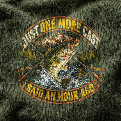 Comfort Colors Bass Fishing T-Shirt, One More Cast Humor Graphic