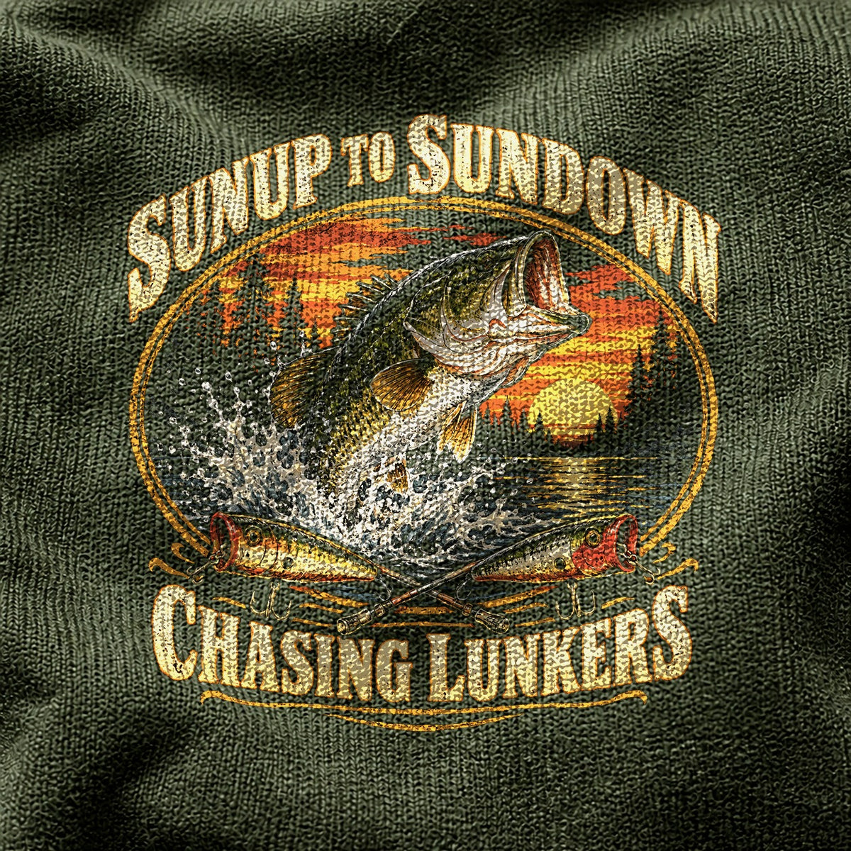 Chasing Lunkers Bass Fishing Comfort Colors T-Shirt