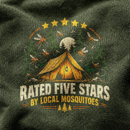 Five Star Mosquito Buffet Comfort Colors T-Shirt, Camping Humor Tee