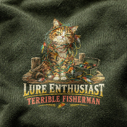 Lure Enthusiast Cat Graphic T-Shirt, Comfort Colors Tee