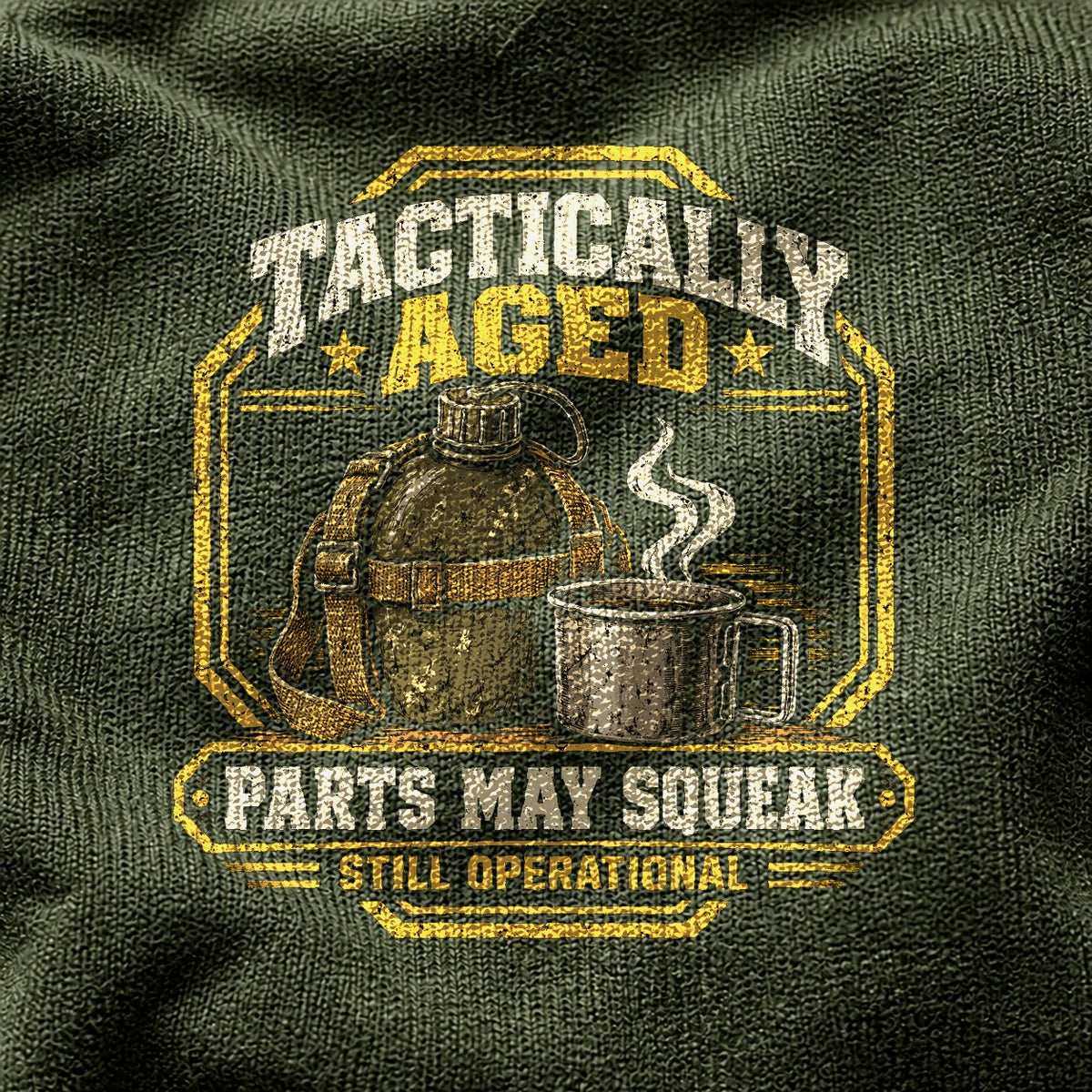 Comfort Colors Veteran Humor T-Shirt, Tactically Aged Graphic