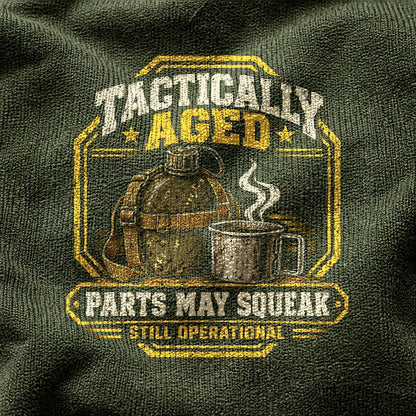Comfort Colors Veteran Humor T-Shirt, Tactically Aged Graphic