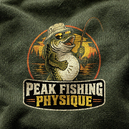 Peak Fishing Physique Comfort Colors T-Shirt, Moss Graphic Tee