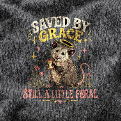 Comfort Colors T-Shirt, Feral Yet Redeemed Opossum Graphic