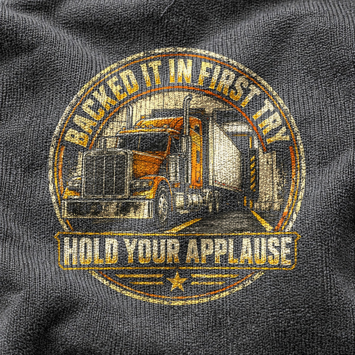 Backing Champion Trucker Comfort Colors T-Shirt, Truck Driving Humor Tee