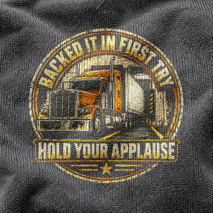 Backing Champion Trucker Comfort Colors T-Shirt, Truck Driving Humor Tee