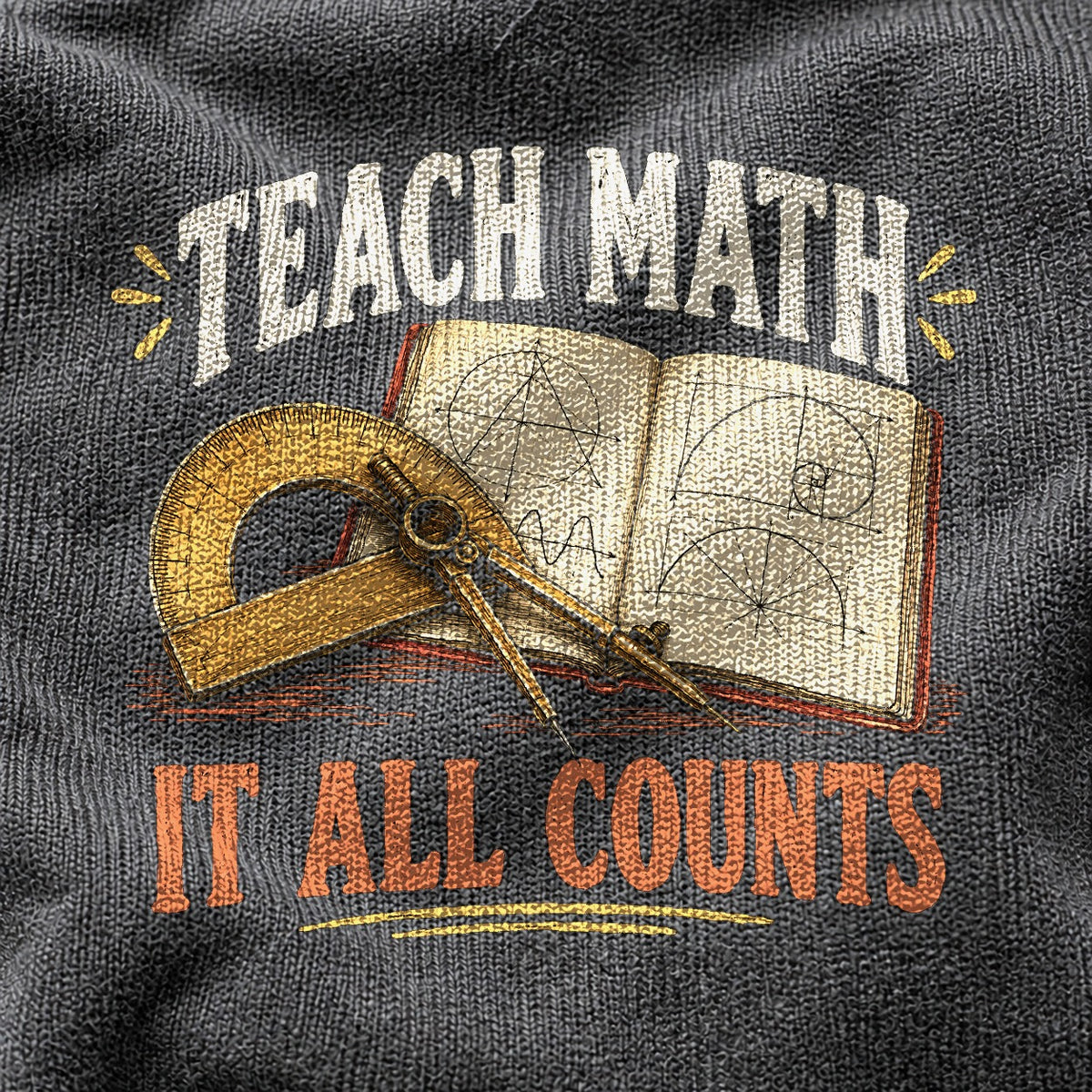 Comfort Colors T-Shirt, It All Counts Math Educator Graphic