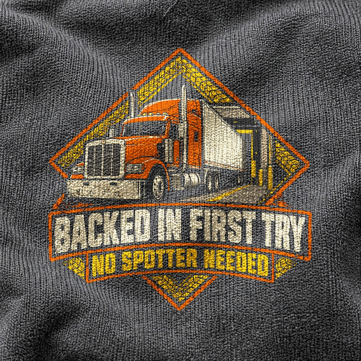 Backing Skill Badge Comfort Colors T-Shirt, Truck Driver Graphic Tee