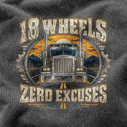 Comfort Colors T-Shirt, Eighteen Wheels Trucker Graphic