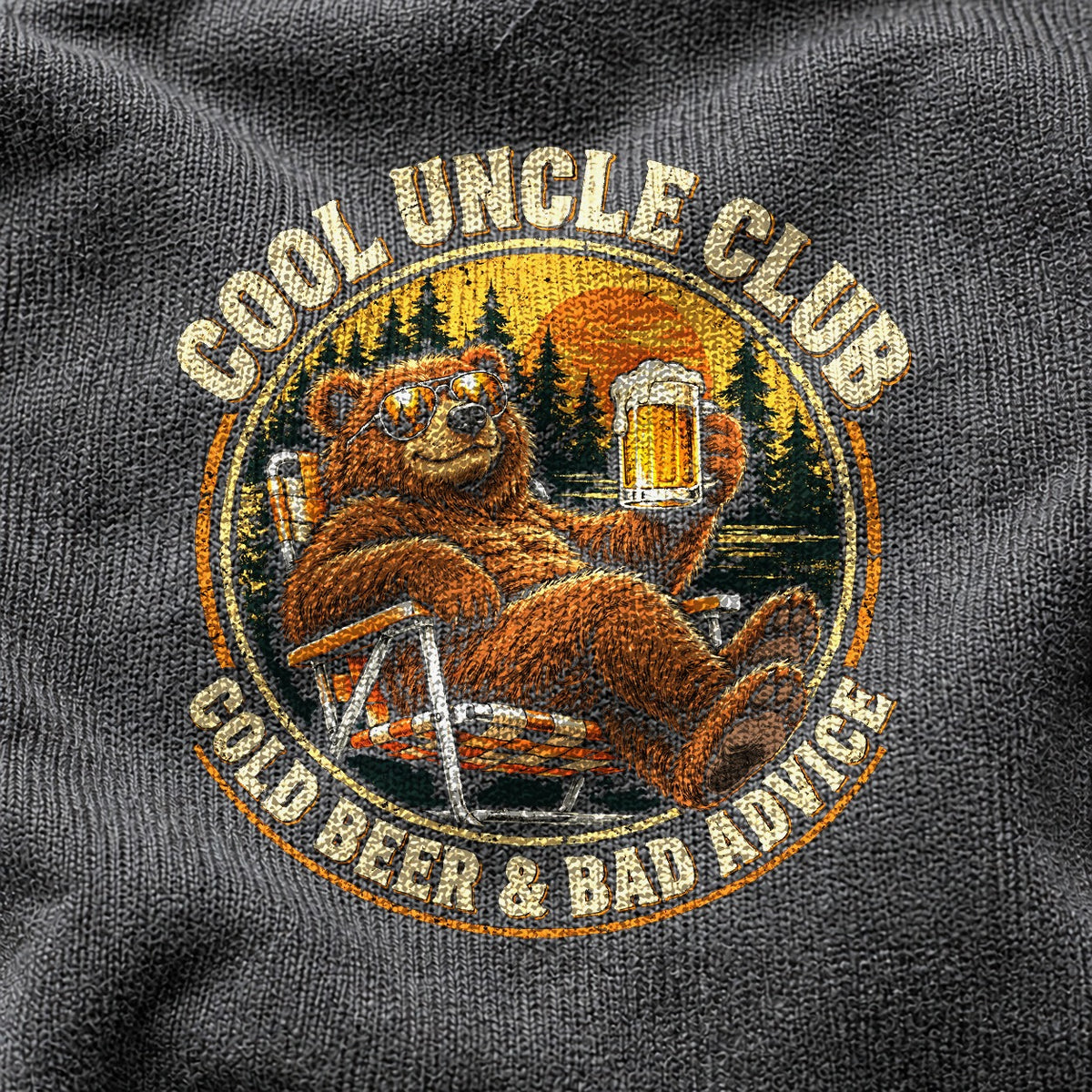 Cool Uncle Club Comfort Colors Graphic T-Shirt, Beer Lover Gift