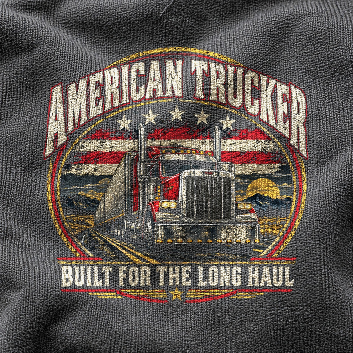 American Trucker Comfort Colors T-Shirt, Long Haul Graphic Tee