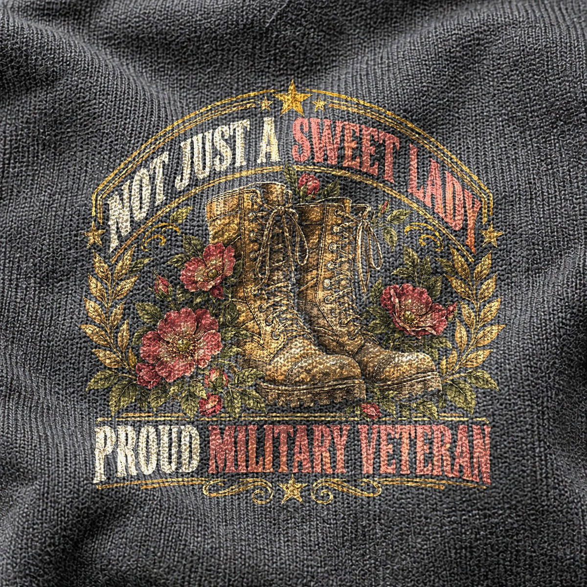 Resilient Woman Veteran Badge Comfort Colors T-Shirt