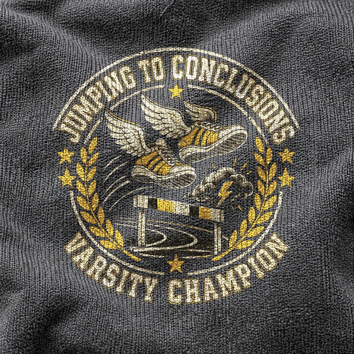 Comfort Colors Jumping to Conclusions Varsity Graphic T-Shirt