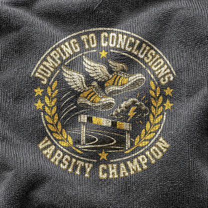 Comfort Colors Jumping to Conclusions Varsity Graphic T-Shirt