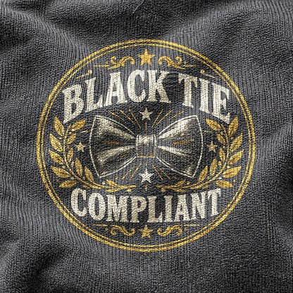 Comfort Colors T-Shirt, Black Tie Compliant Novelty Graphic Tee