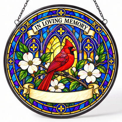 Cardinal Memorial Suncatcher - Cardinal Arch Remembrance Gift