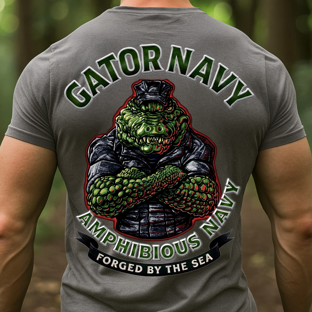 U.S Gator Navy Amphibious Forces T-Shirt – Forged by the Sea, Gift for Veterans Day