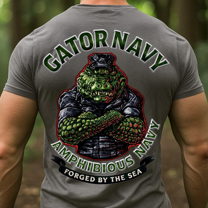 U.S Gator Navy Amphibious Forces T-Shirt – Forged by the Sea, Gift for Veterans Day