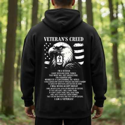 Veterans Creed, I am A Veteran Veteran T-Shirt, Military Patriotic Apparel, Gift Idea for Veterans Day