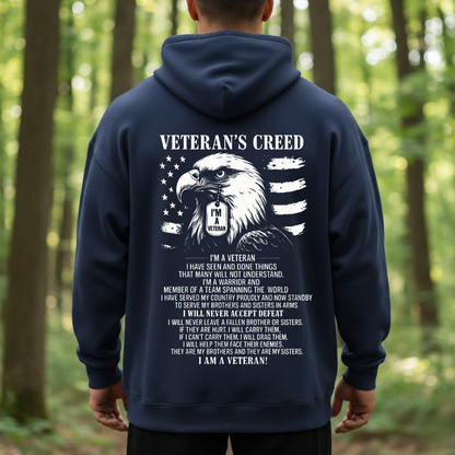 Veterans Creed, I am A Veteran Veteran T-Shirt, Military Patriotic Apparel, Gift Idea for Veterans Day