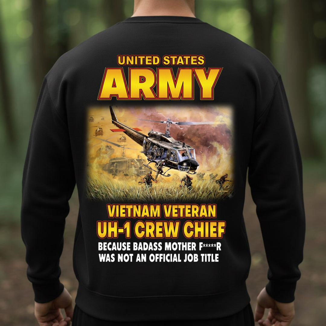 Vietnam Veteran UH-1 Crew Chief Army Shirt, Badass Military Helicopter Veteran, GIft for Veterans Day