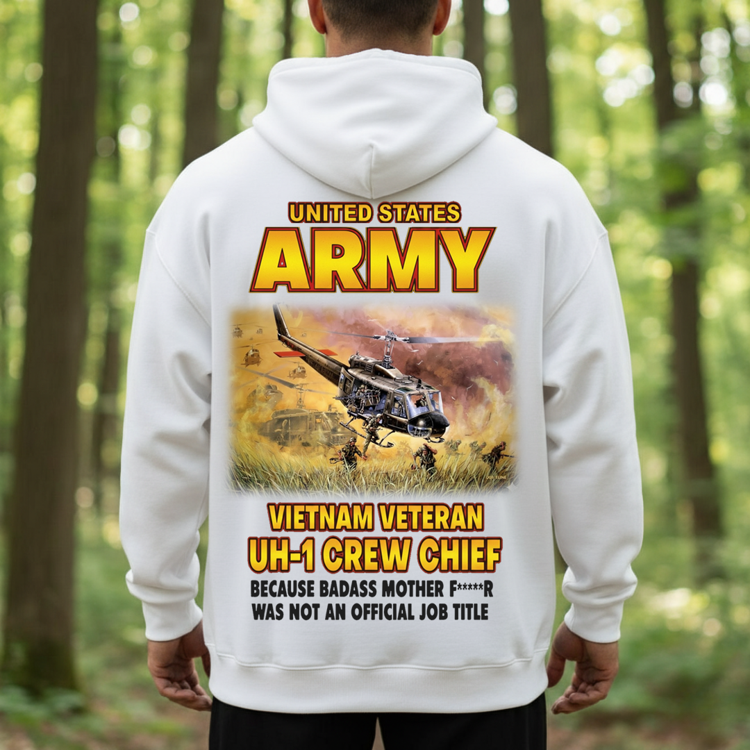 Vietnam Veteran UH-1 Crew Chief Army Shirt, Badass Military Helicopter Veteran, GIft for Veterans Day